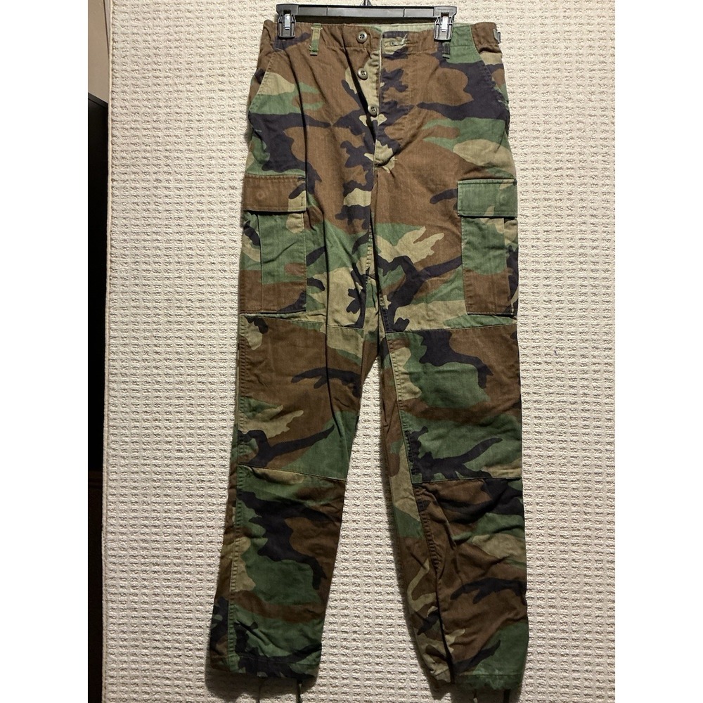 Propper Woodland Camo HOT Weather Pants 8415 01 084 1710 28x33 Drawstring VTG